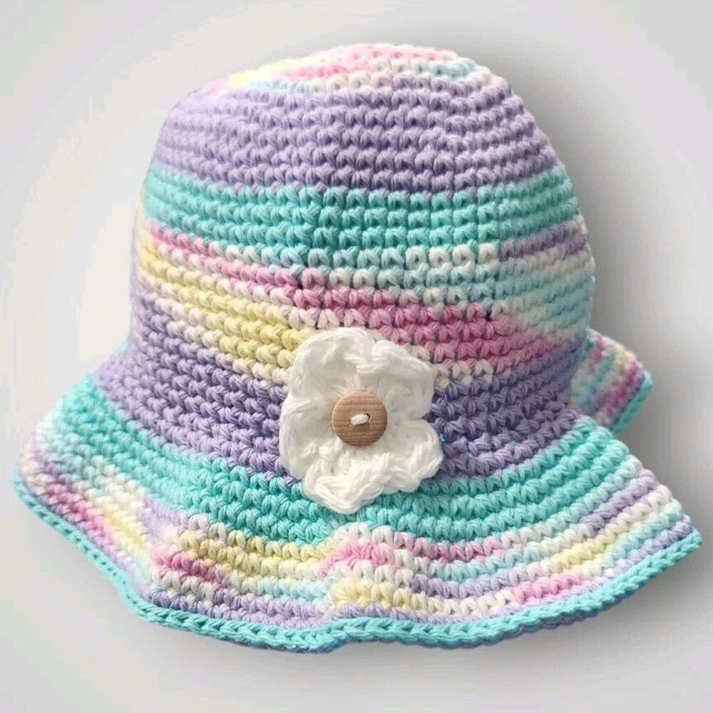 Womens Hand Crocheted Hat Beanie Shirley Benn Lowcountry Hand Crafts Adjustable